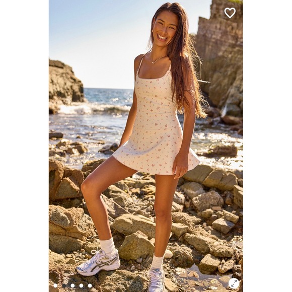 Altar'd State Dresses & Skirts - Altar'd State Floral Print Lace Trim Sports Active Mini Dress Size 2XL
